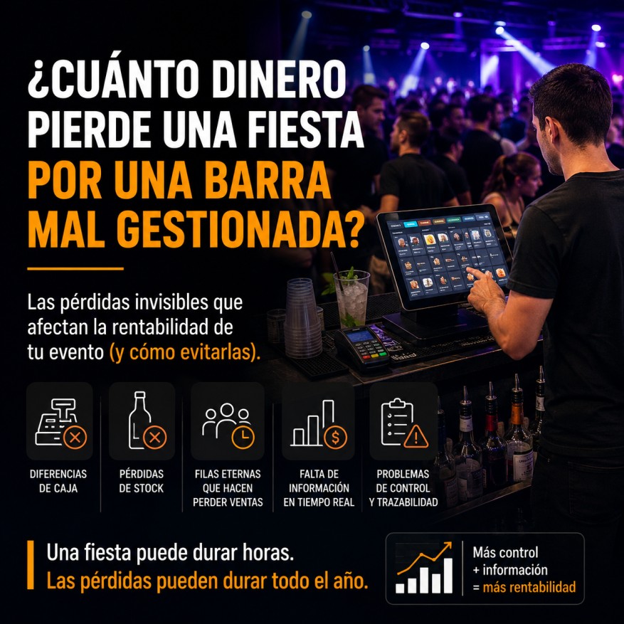 Control de barras y sistema POS para eventos y fiestas