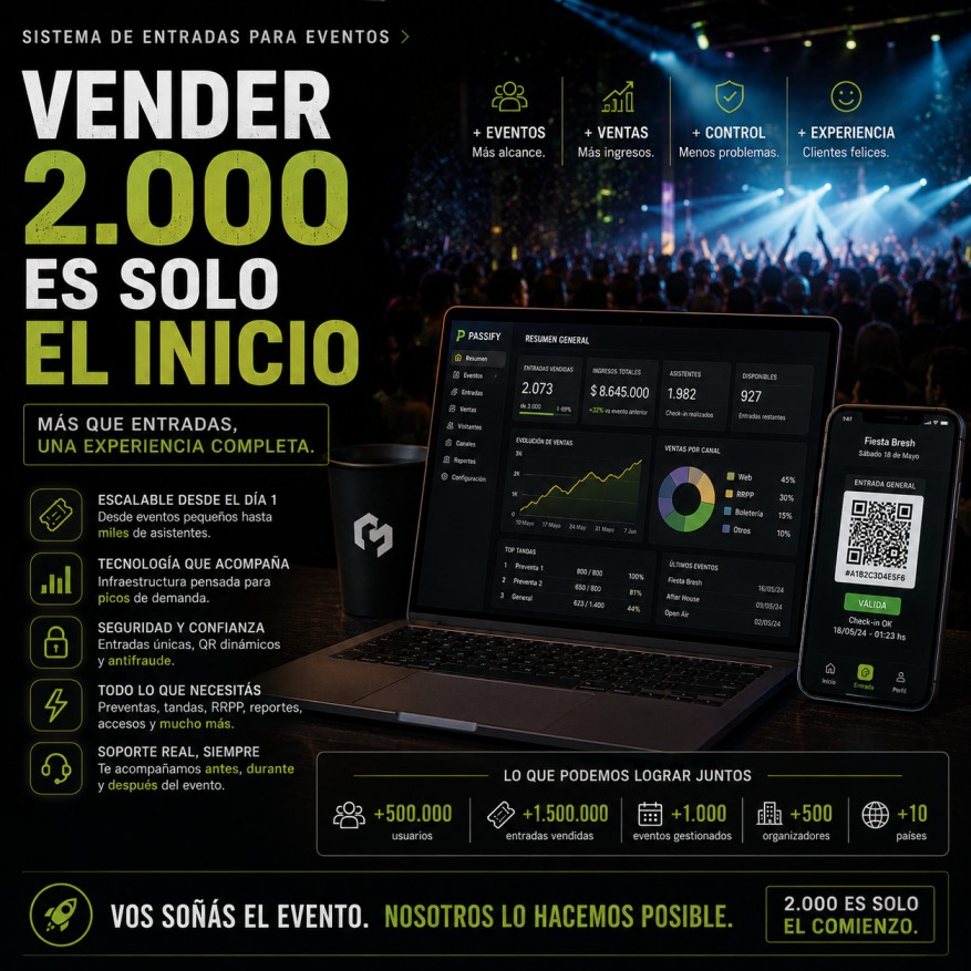 Control de acceso con QR en la entrada de un evento nocturno